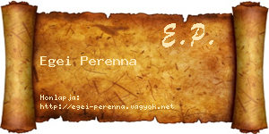 Egei Perenna névjegykártya